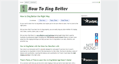 Desktop Screenshot of howtosingbetternow.com